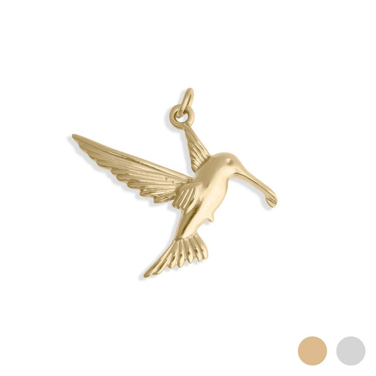 18K Gold PVD Stainless Steel Humming Bird Charm