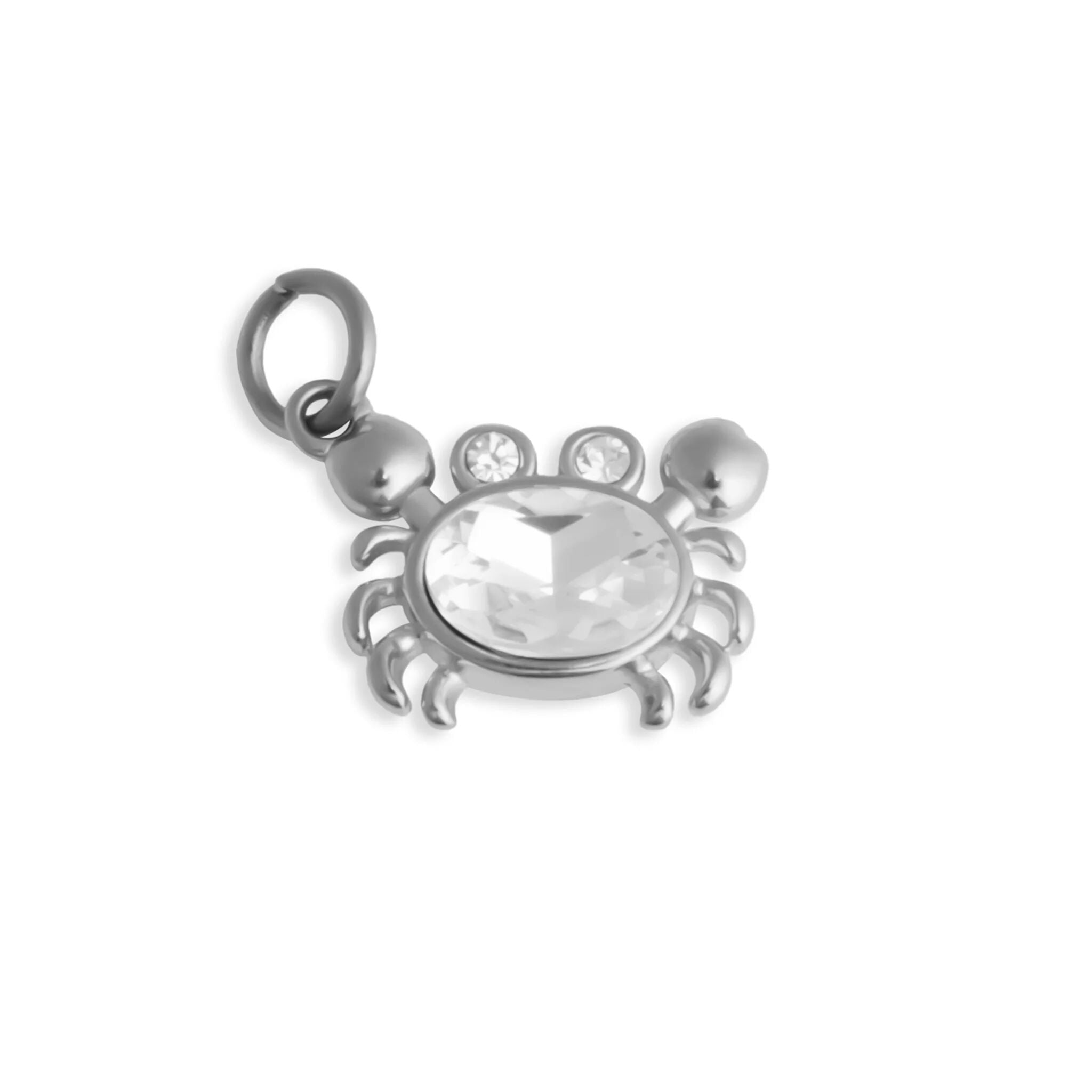 18K Gold PVD Stainless Steel Stone Crab Charm