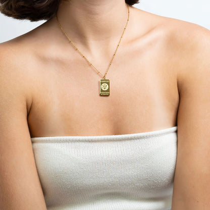 18K Gold PVD Stainless Steel Passport Charm