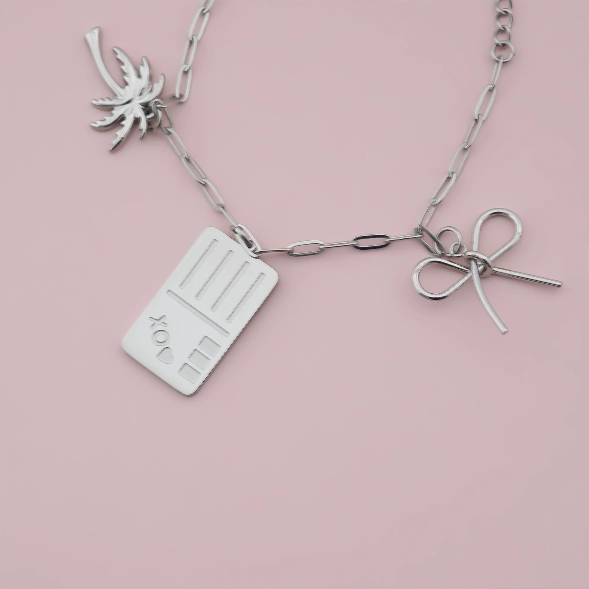 18K Gold PVD Stainless Steel Postcard Charm