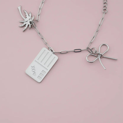 18K Gold PVD Stainless Steel Postcard Charm