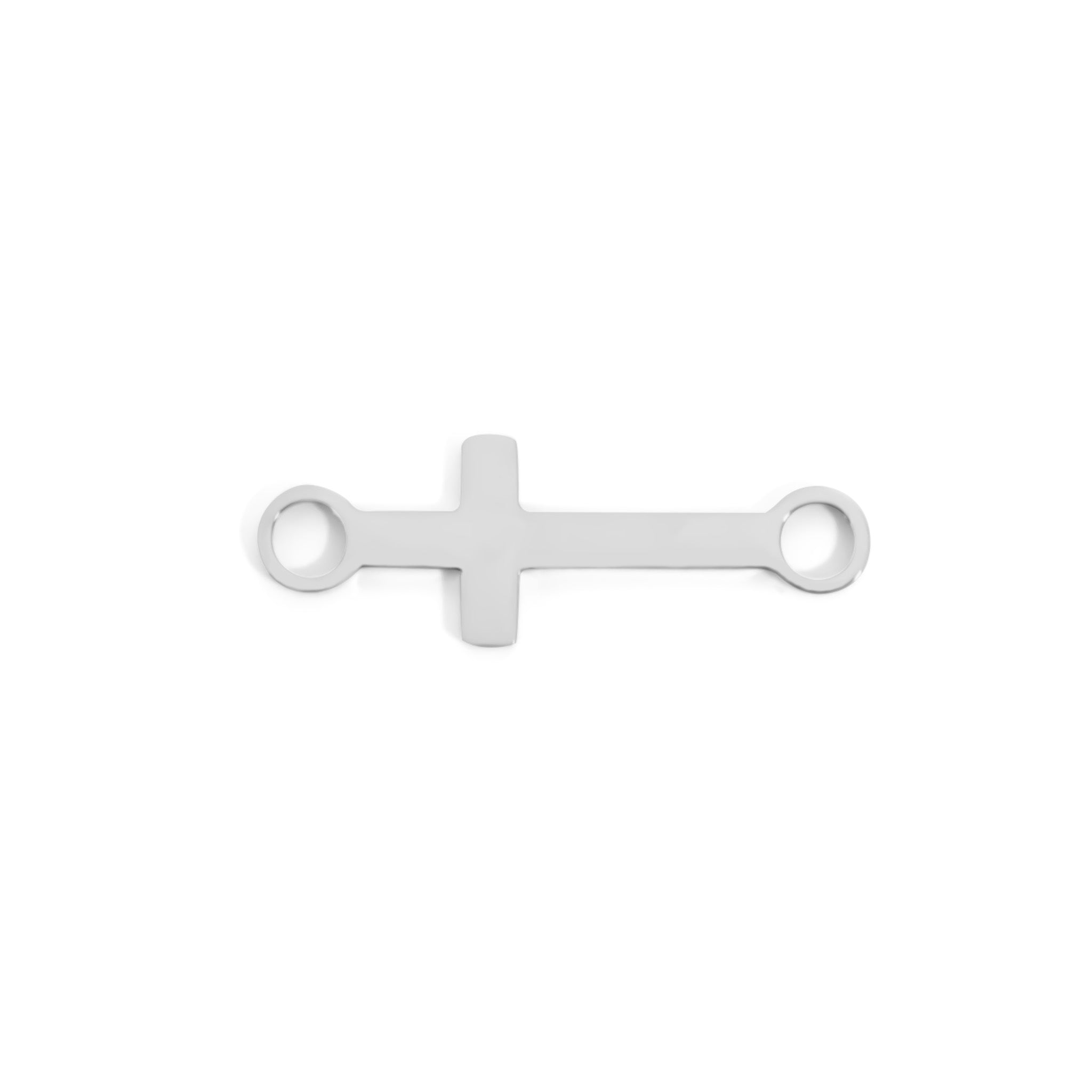 18K Gold PVD Stainless Steel Cross Connector Charm