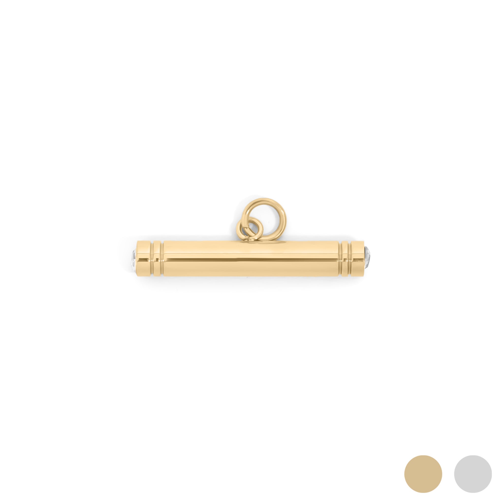 18K Gold PVD Stainless Steel Engravable Tbar Charm
