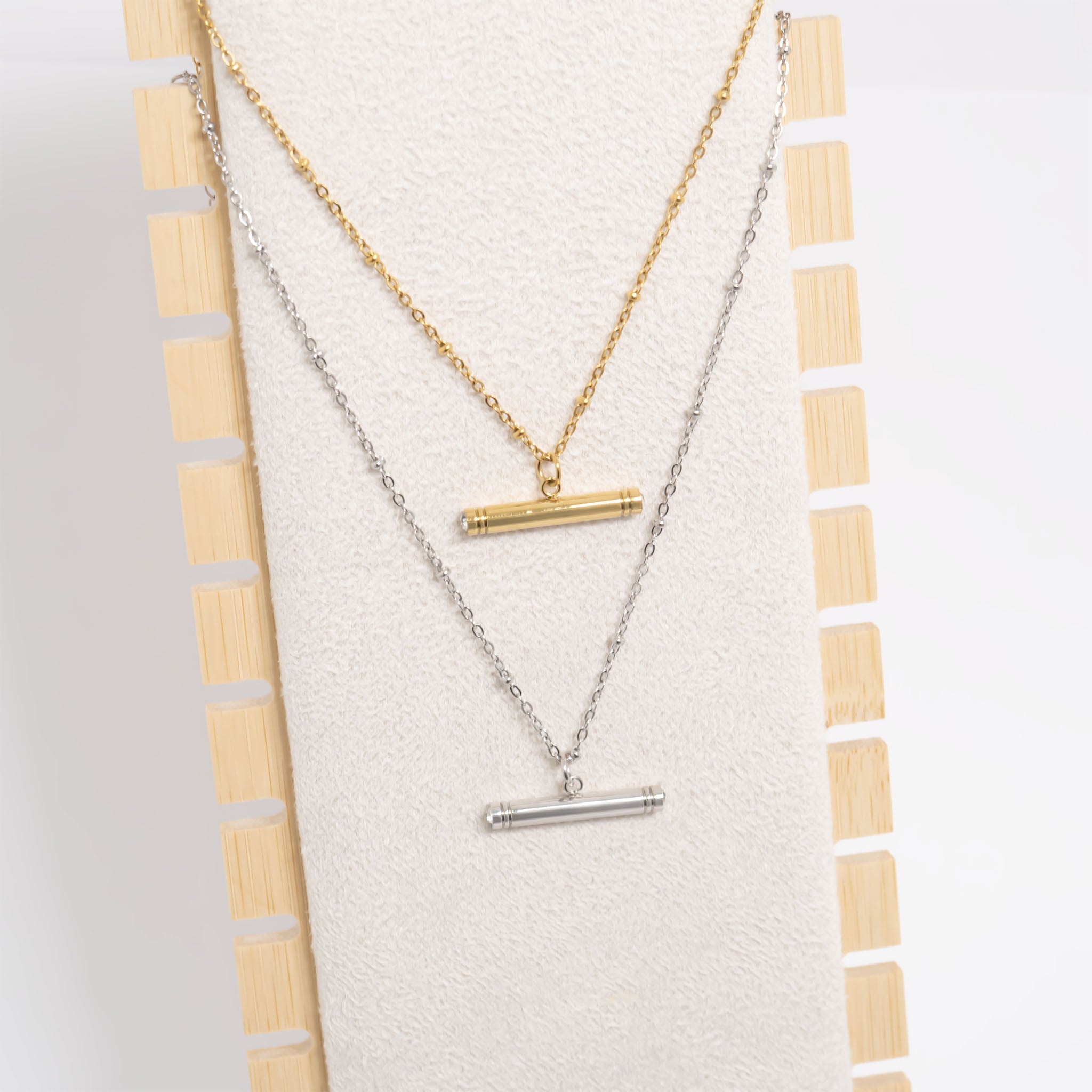 18K Gold PVD Stainless Steel Engravable Tbar Charm