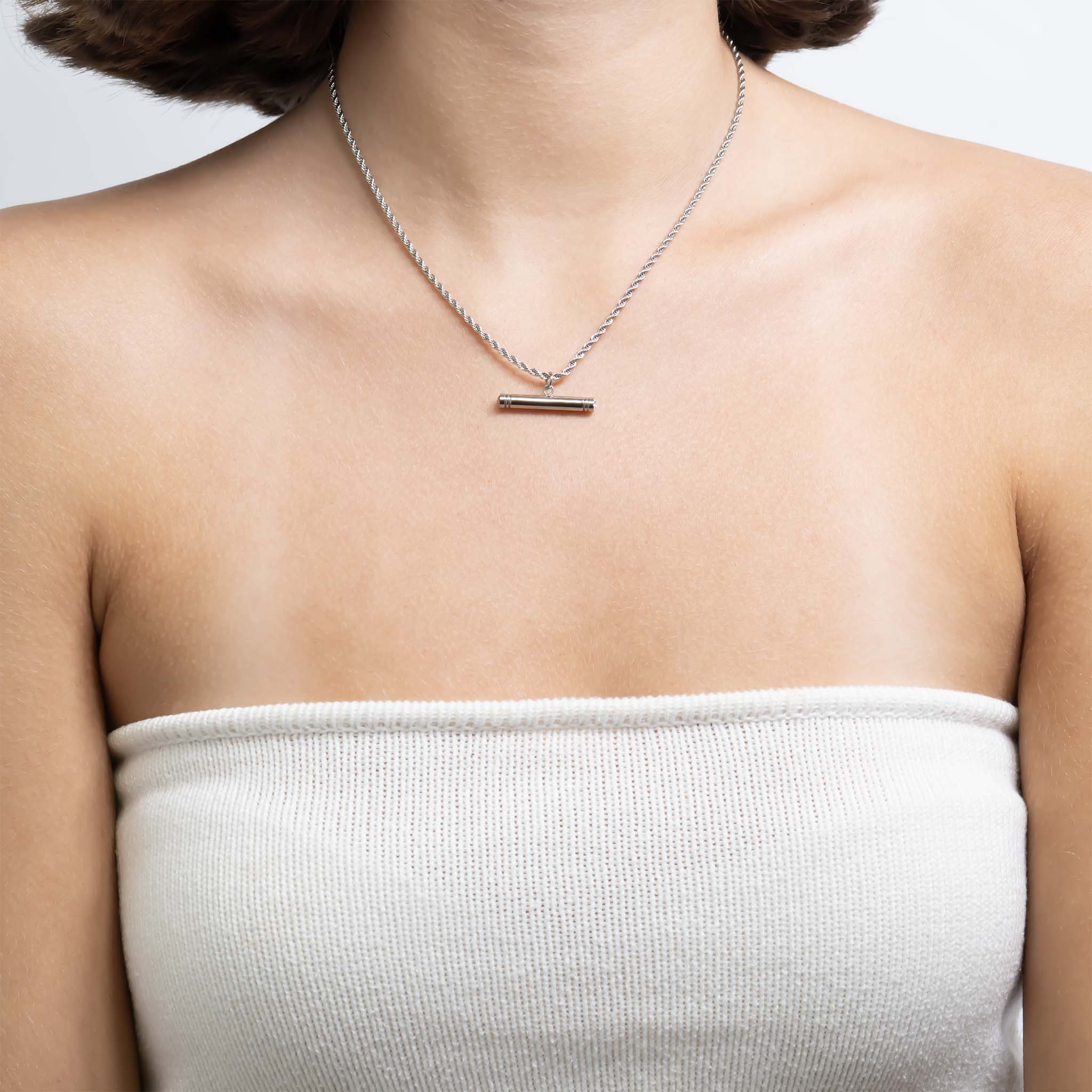 18K Gold PVD Stainless Steel Engravable Tbar Charm