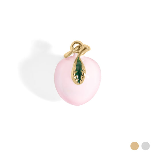 18K Gold PVD Stainless Steel Peach Charm