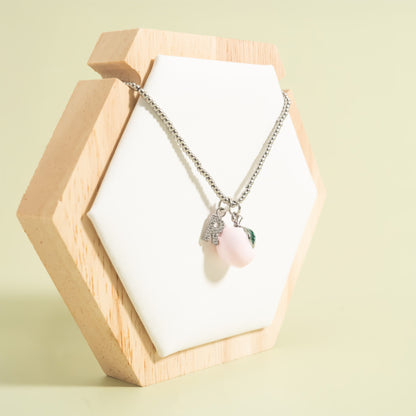 18K Gold PVD Stainless Steel Peach Charm