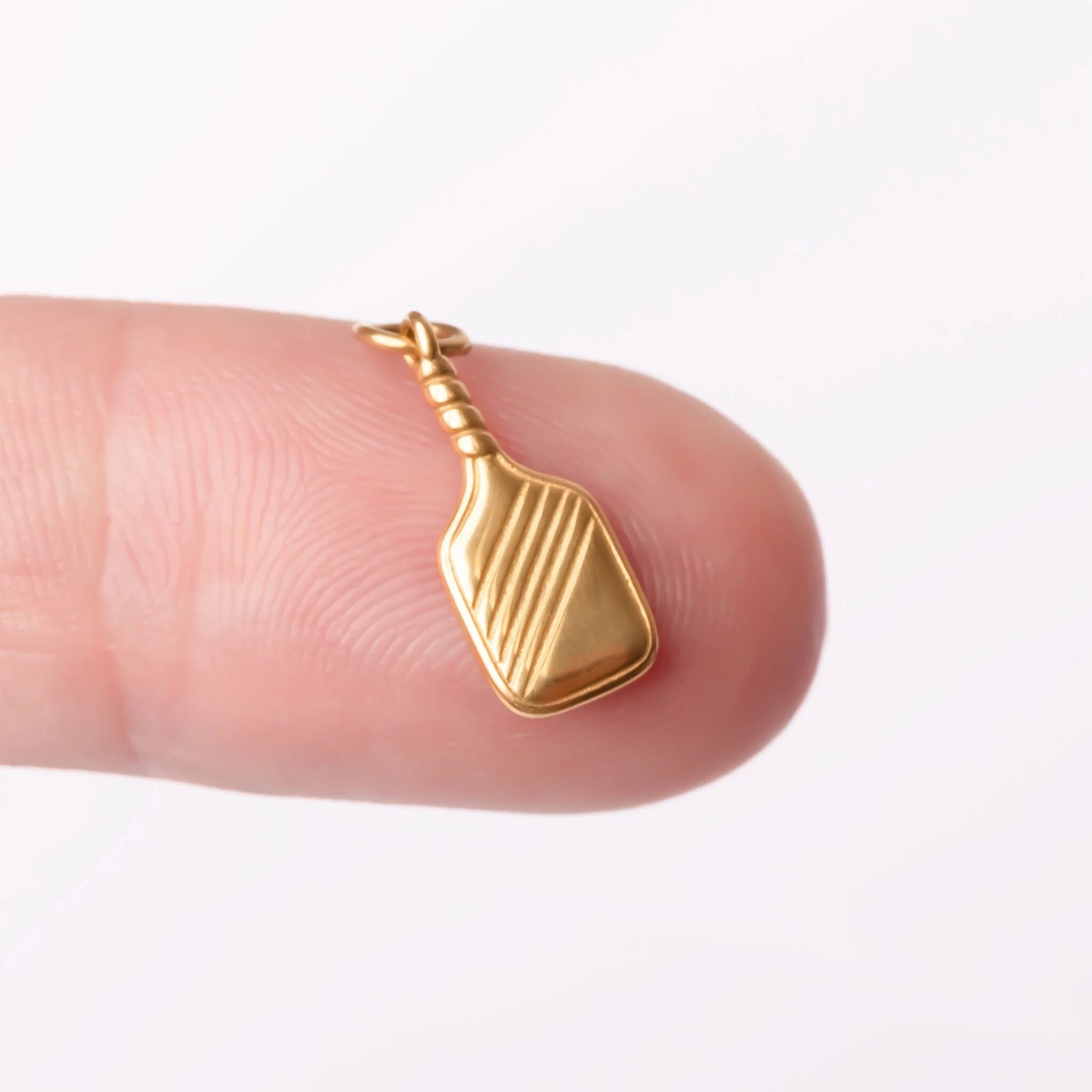 18K Gold PVD Stainless Steel Pickleball Charm