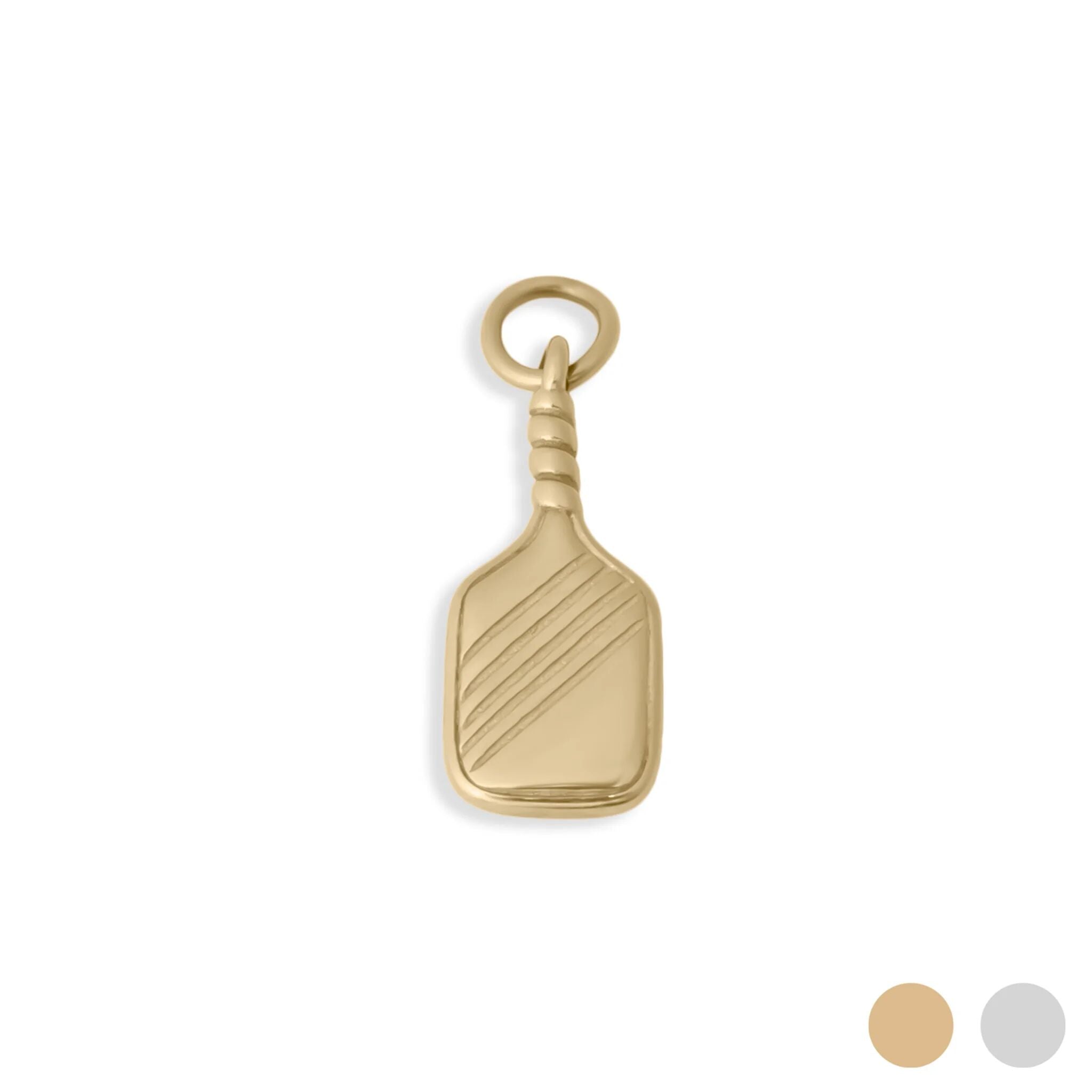 18K Gold PVD Stainless Steel Pickleball Charm