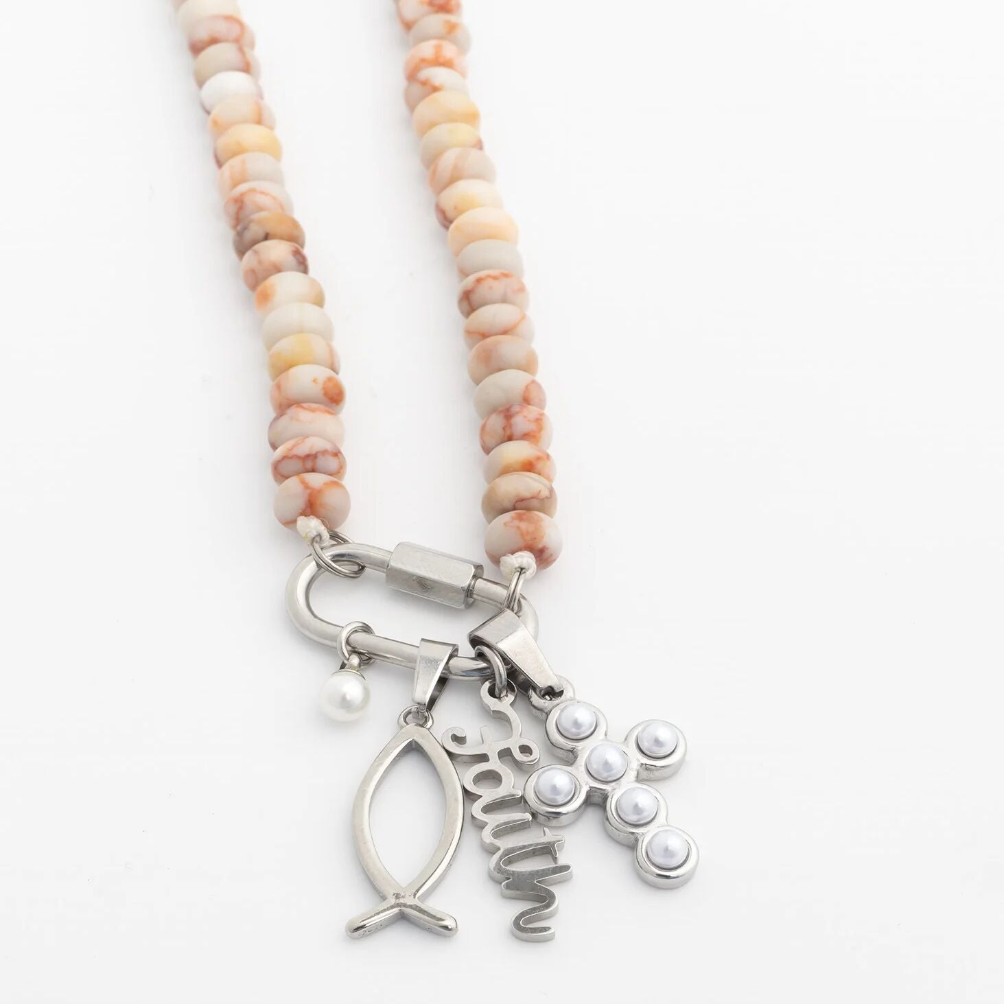 18K Gold PVD Stainless Steel Religious Fish Charm