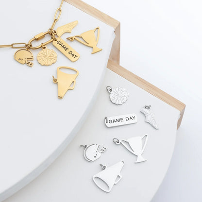 18K Gold PVD Stainless Steel Trophy Charm