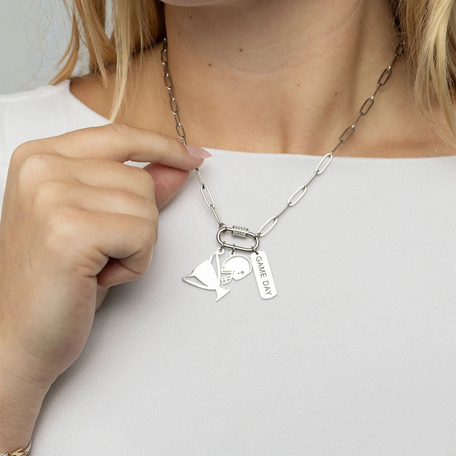 18K Gold PVD Stainless Steel Trophy Charm