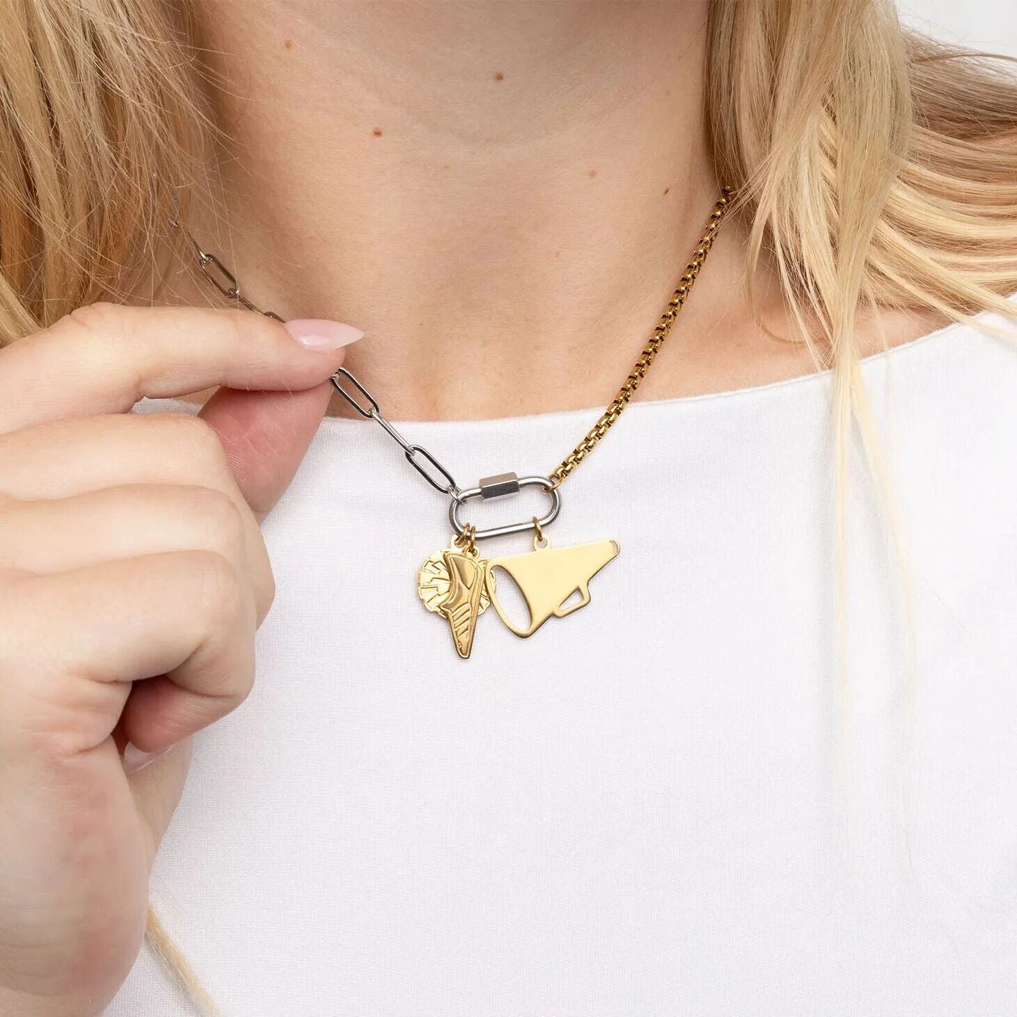 18K Gold PVD Stainless Steel Game Day Charm Set