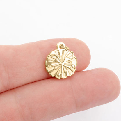 18K Gold PVD Stainless Steel Pom Pom Charm