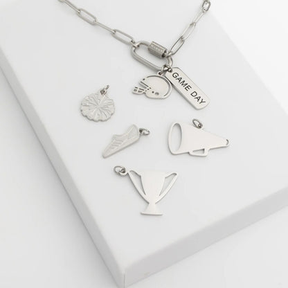 18K Gold PVD Stainless Steel Track Shoe Charm