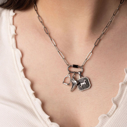 18K Gold PVD Stainless Steel Equestrian Boot Charm
