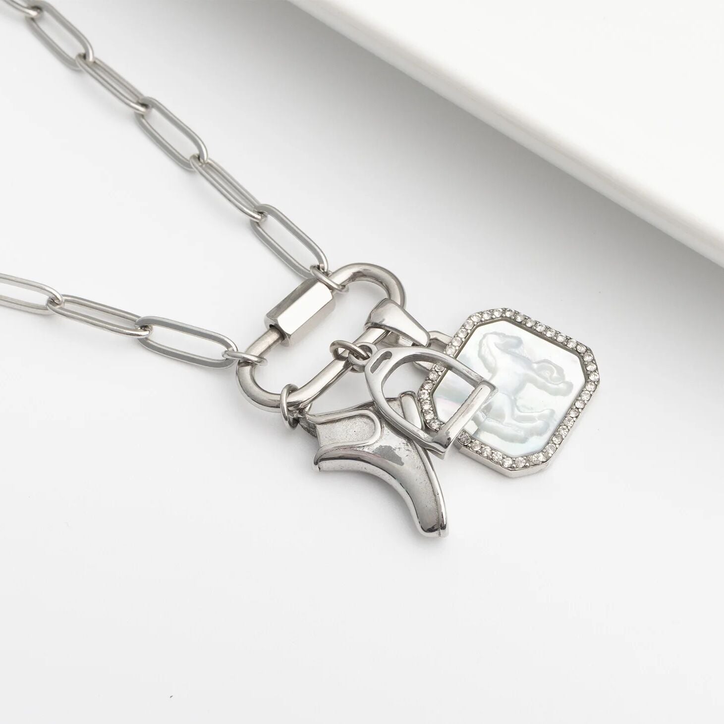 18K Gold PVD Stainless Steel Equestrian Boot Charm