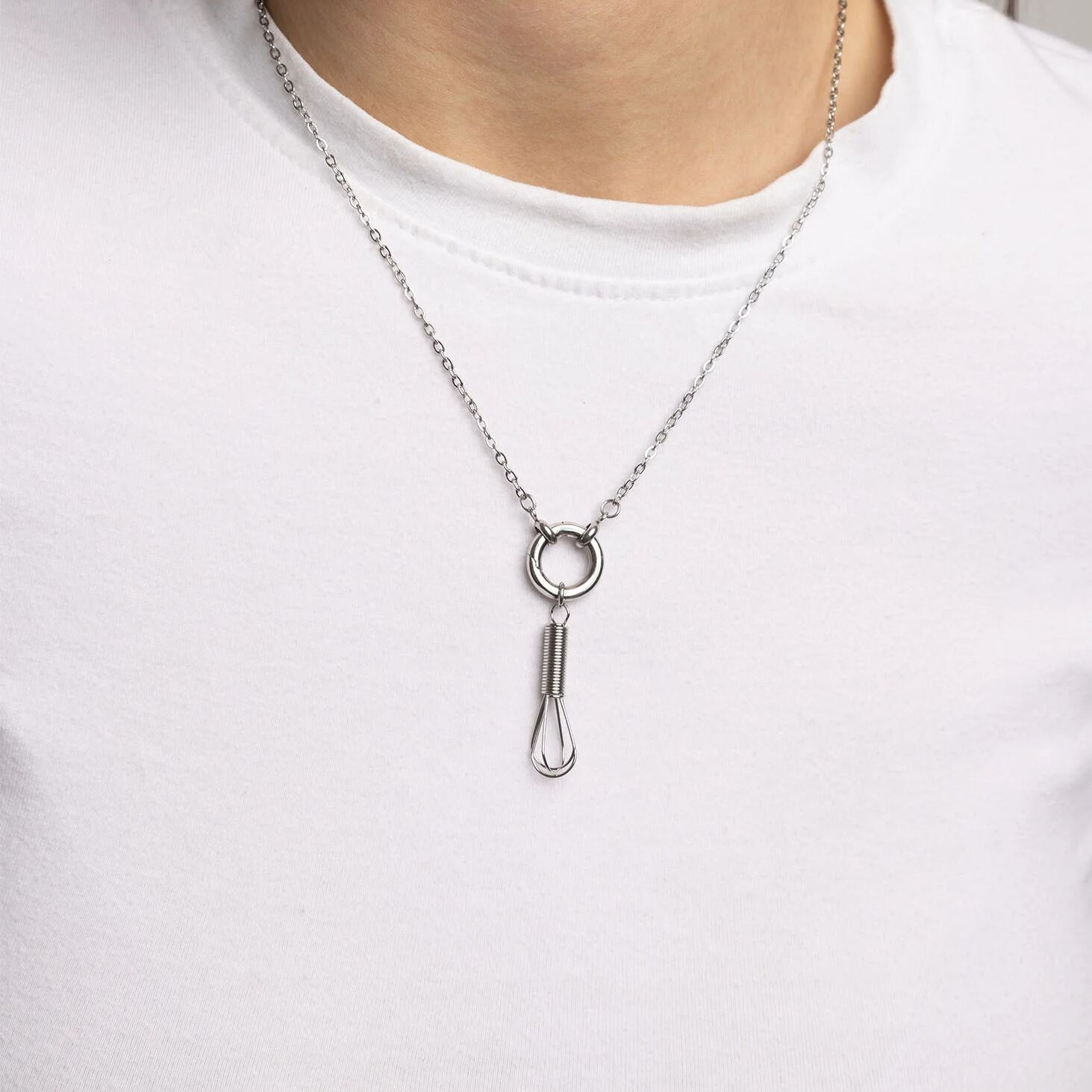 18K Gold PVD Stainless Steel Whisk Charm