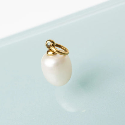 18K Gold PVD Natural Pearl Charm