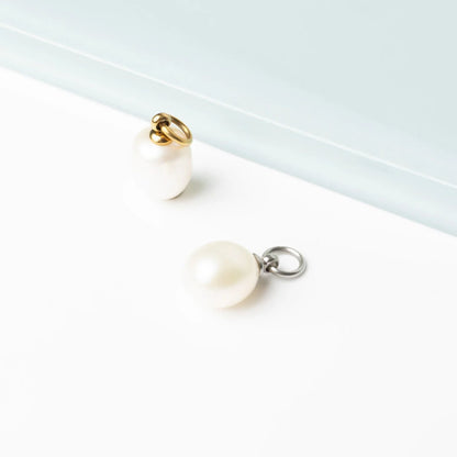 18K Gold PVD Natural Pearl Charm