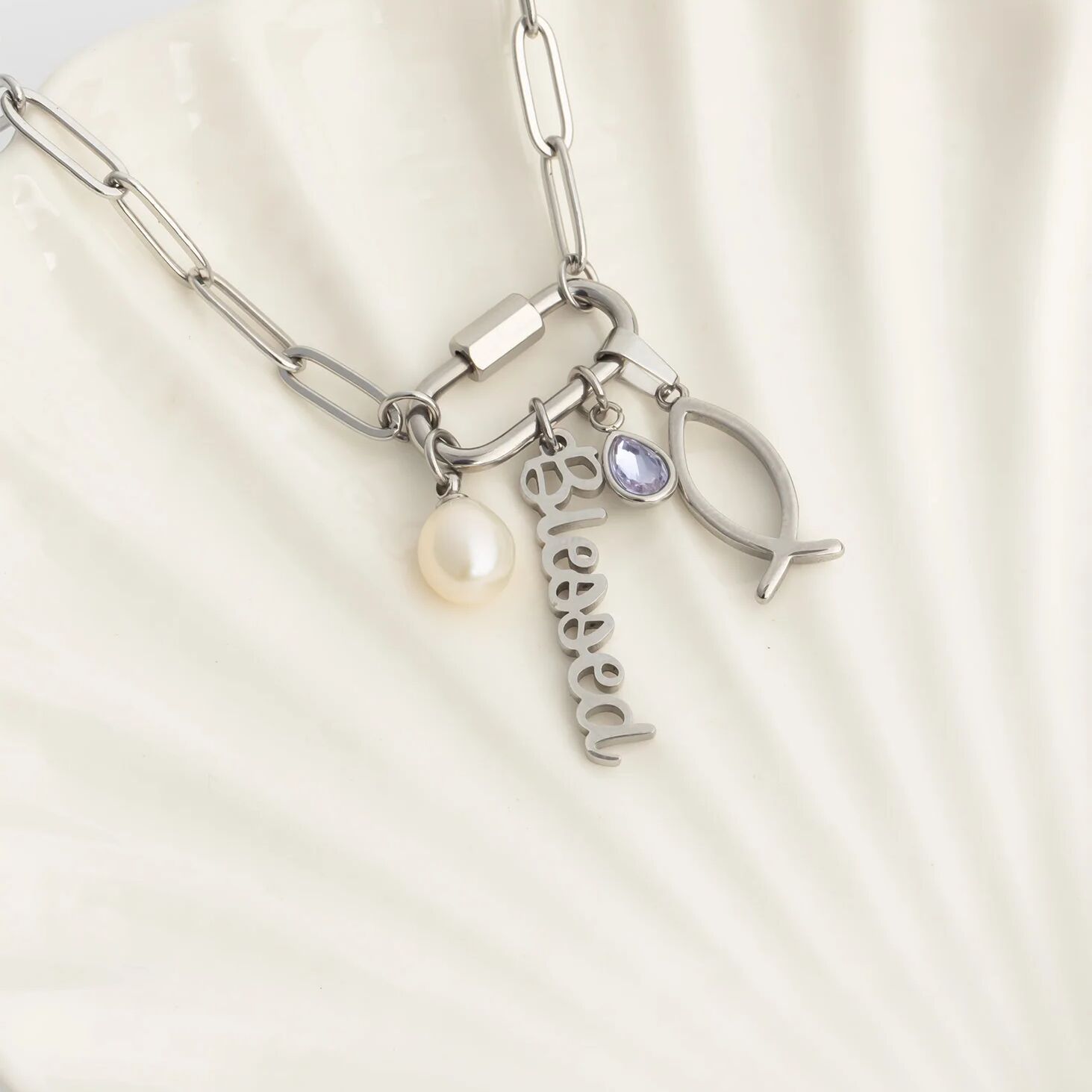 18K Gold PVD Natural Pearl Charm