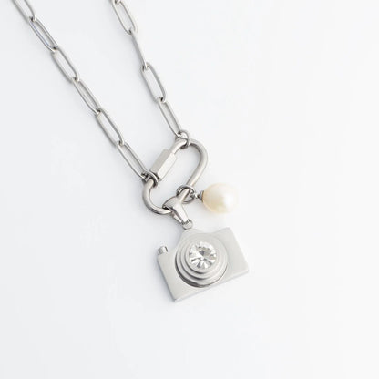 18K Gold PVD Natural Pearl Charm