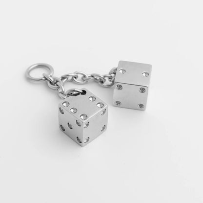 18K Gold PVD Stainless Steel Dice Charm