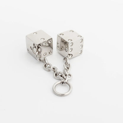18K Gold PVD Stainless Steel Dice Charm