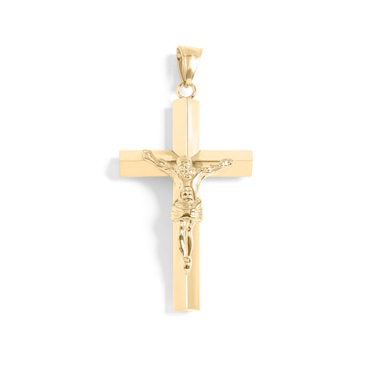 18K Gold PVD Stainless Steel Medium Crucifix Cross Pendant