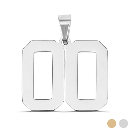 Stainless Steel Sport Number Pendants