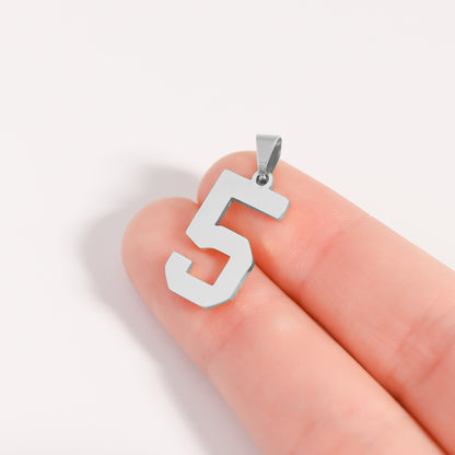 Stainless Steel Sport Number Pendants