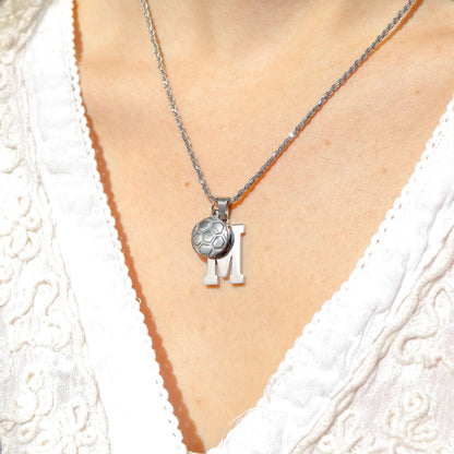 Stainless Steel Sport Letter Pendant