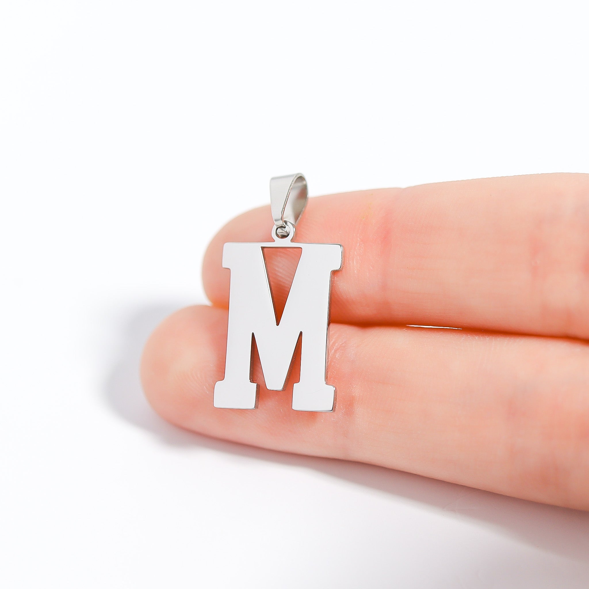 Stainless Steel Sport Letter Pendant