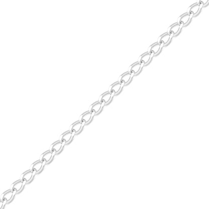 0.9mm Fine Diamond Cut Curb .925 Sterling Silver Permanent Jewelry Chain - By the Foot