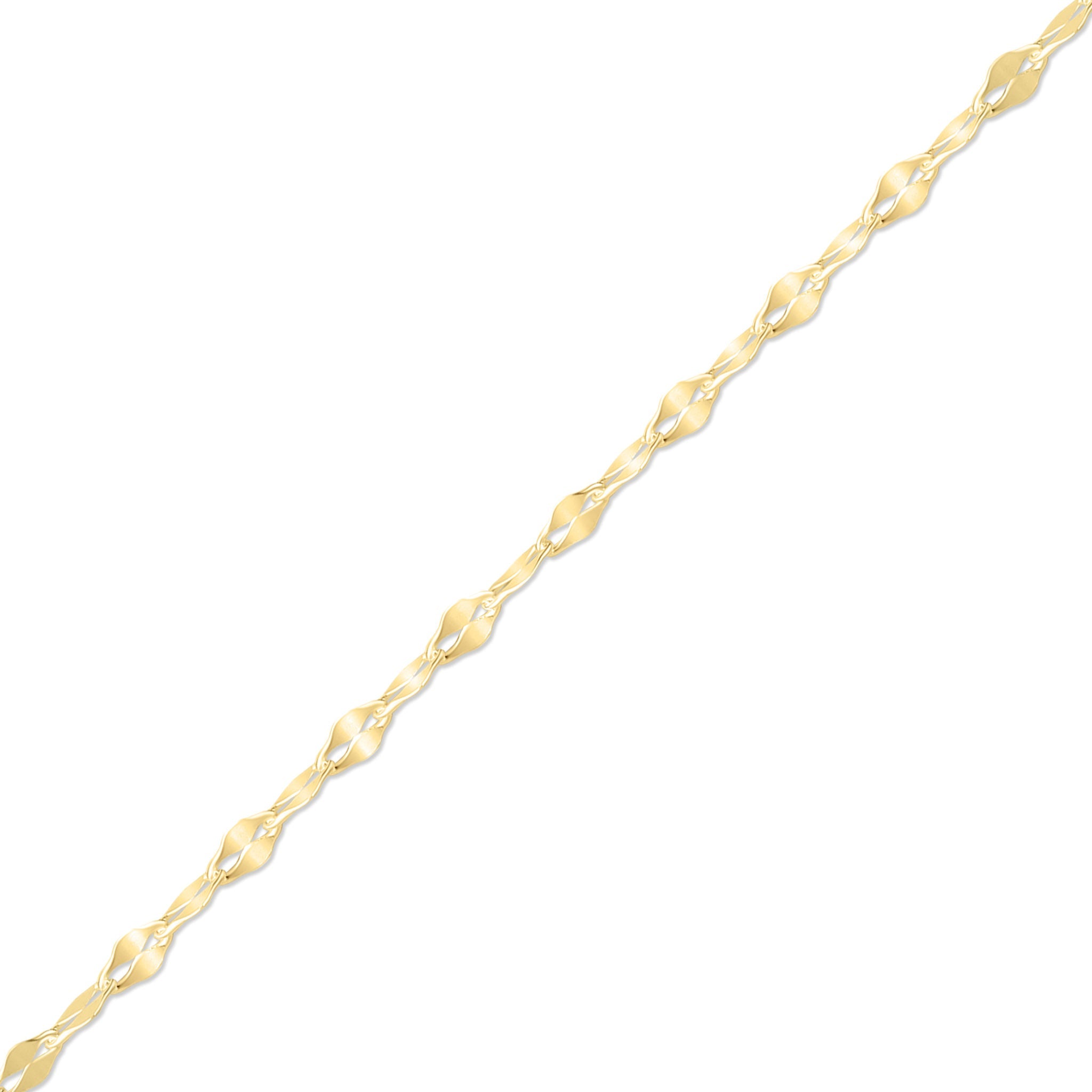 2.0 mm Lip Chain 14K Solid Gold Permanent Jewelry - By the Inch