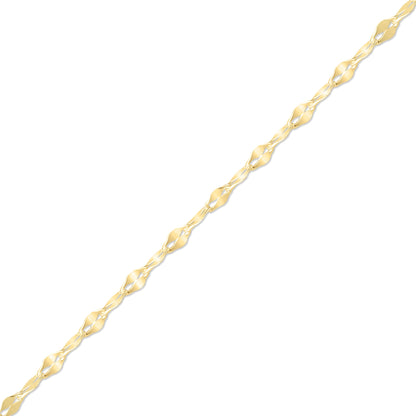 2.0 mm Lip Chain 14K Solid Gold Permanent Jewelry - By the Inch