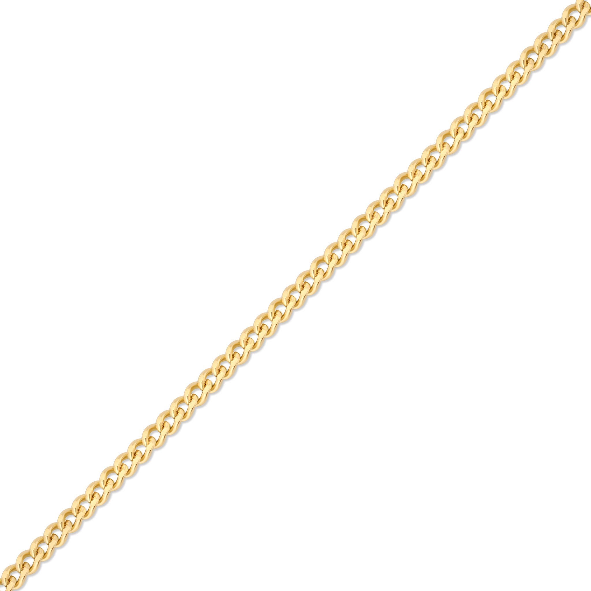 1.2mm Diamond Cut Curb 14K Solid Gold Permanent Jewelry Chain - By the Inch
