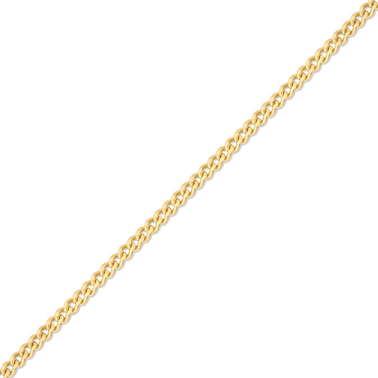 1.2mm Diamond Cut Curb 14K Solid Gold Permanent Jewelry Chain - By the Inch