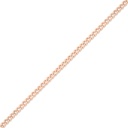 1.2mm Diamond Cut Curb 14K Solid Rose Gold Permanent Jewelry Chain - By the Inch