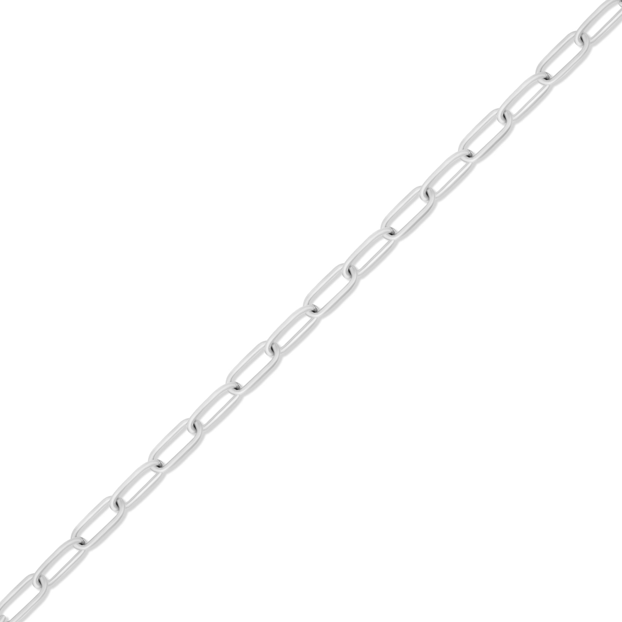 2.0 mm Fine Paperclip Chain .925 Sterling Silver Permanent Jewelry Chain - By the Foot