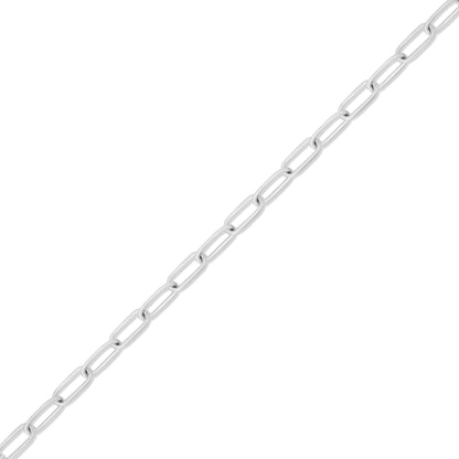 2.0 mm Fine Paperclip Chain .925 Sterling Silver Permanent Jewelry Chain - By the Foot