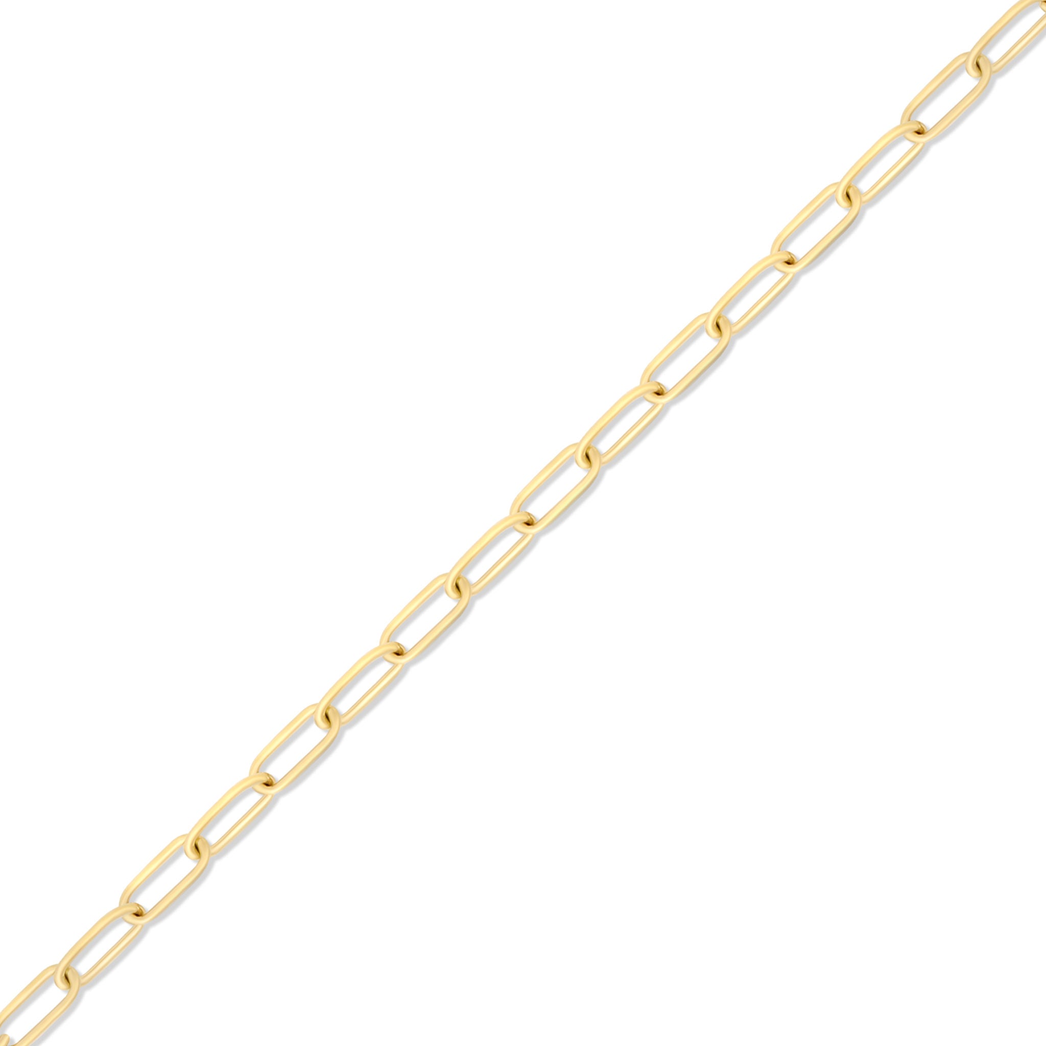 2.0 mm Fine Paperclip Chain 14K Solid Gold Permanent Jewelry Link - By the Inch