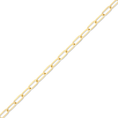 2.0 mm Fine Paperclip Chain 14K Solid Gold Permanent Jewelry Link - By the Inch