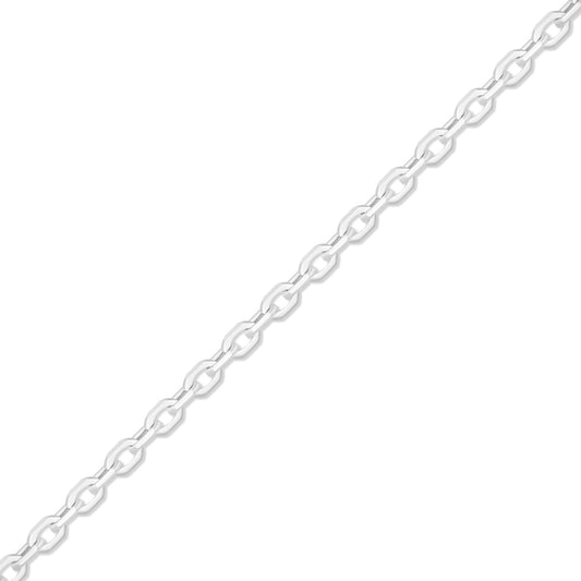 0.9mm Fine Diamond Cut Cable .925 Sterling Silver Permanent Jewelry Chain - By The Foot