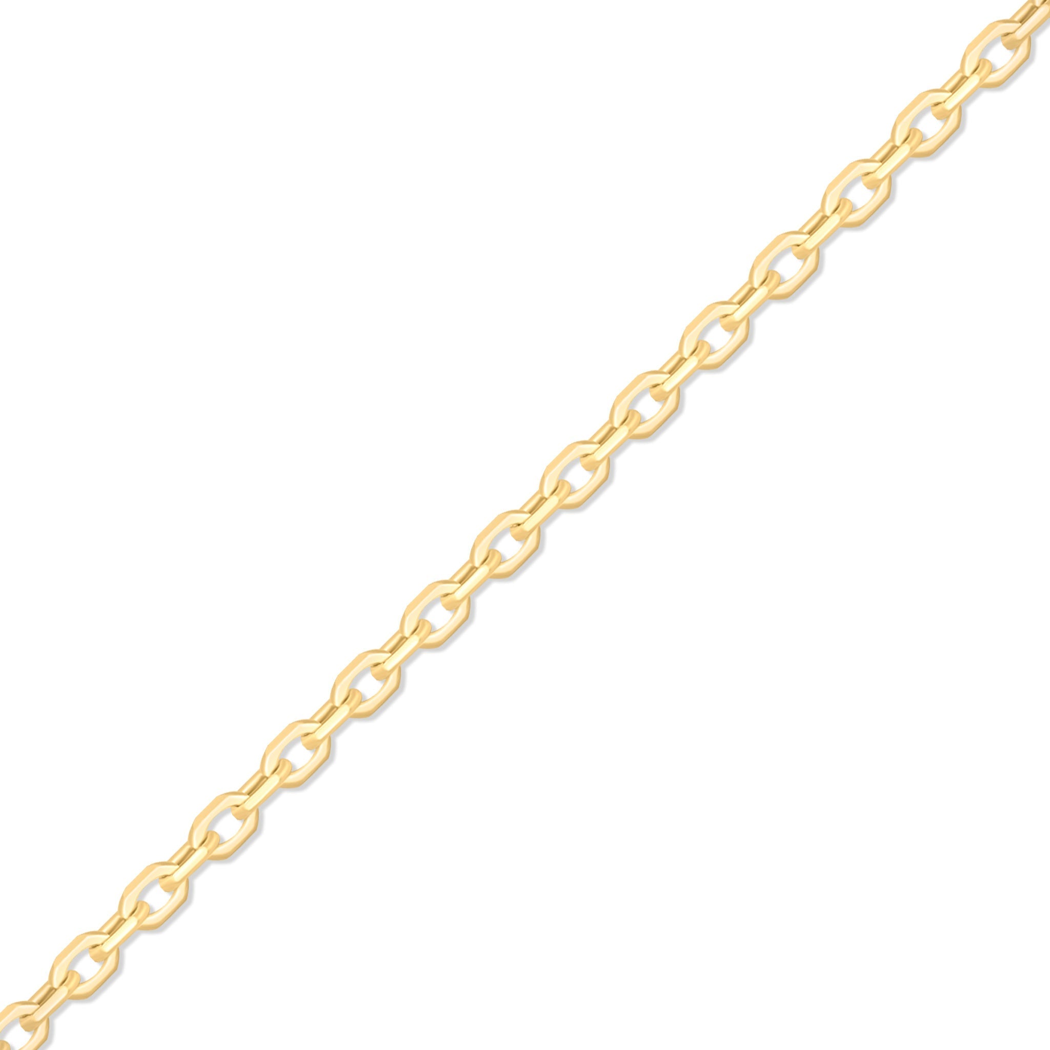0.9mm Fine Diamond Cut Cable 14K Solid Gold Permanent Jewelry Chain - By the Inch