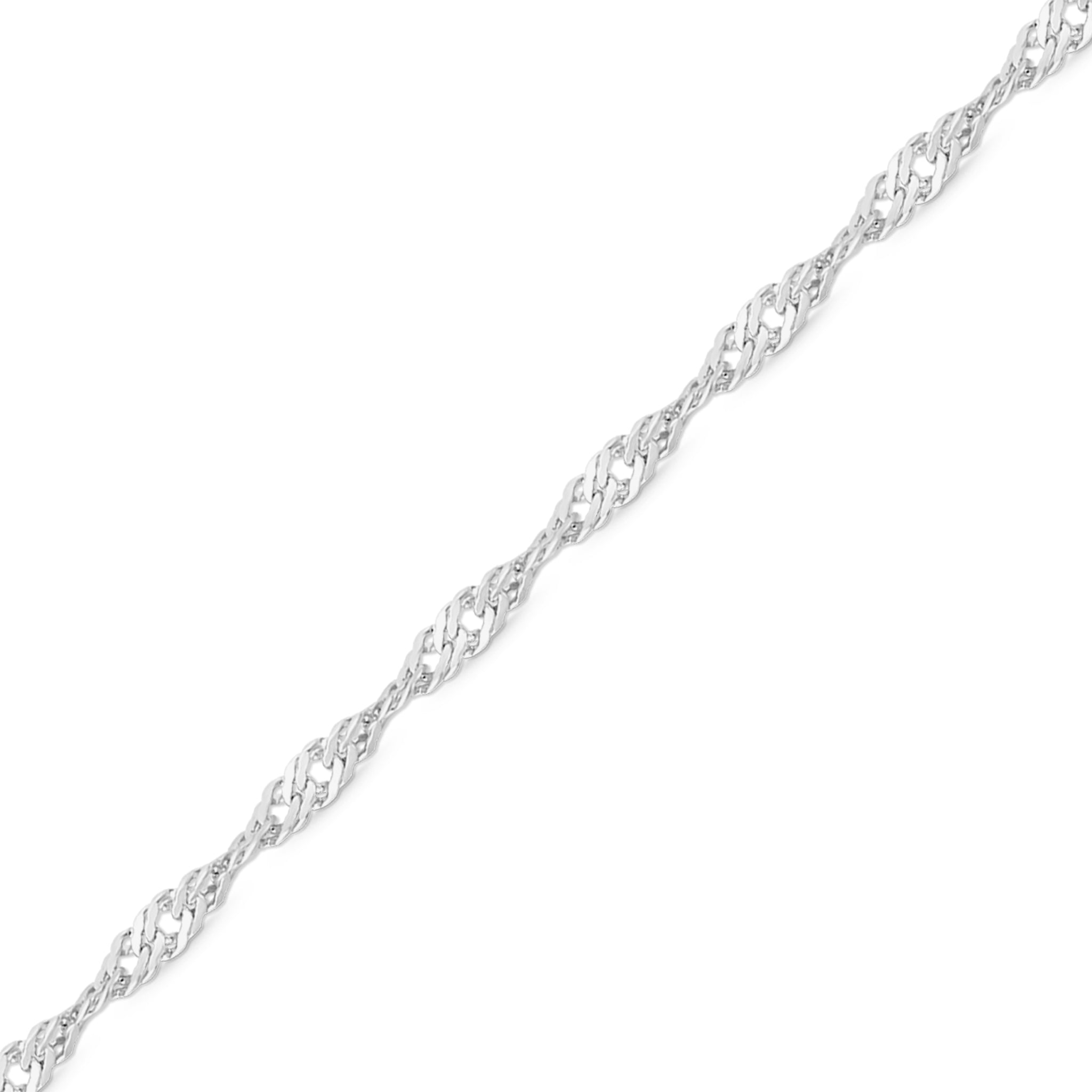 1.2 mm Singapore .925 Sterling Silver Permanent Jewelry Chain - By the Foot