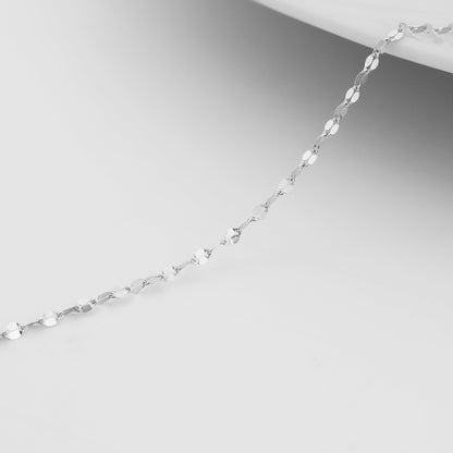 2.0 mm Lip Chain .925 Sterling Silver Permanent Jewelry - By the Foot