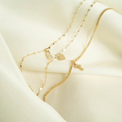 2.0 mm Lip Chain 14K Solid Gold Permanent Jewelry - By the Inch
