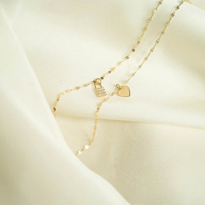Permanent Jewelry 14K Solid Gold Heart Charm