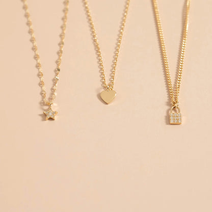 Permanent Jewelry 14K Solid Gold Heart Charm